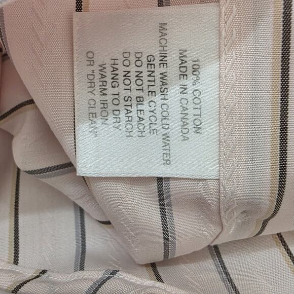 Arnold Brant Men’s Striped Dress Shirt Luxury Cotton Tailored Button-Up Size 15 - Picture 5 of 9